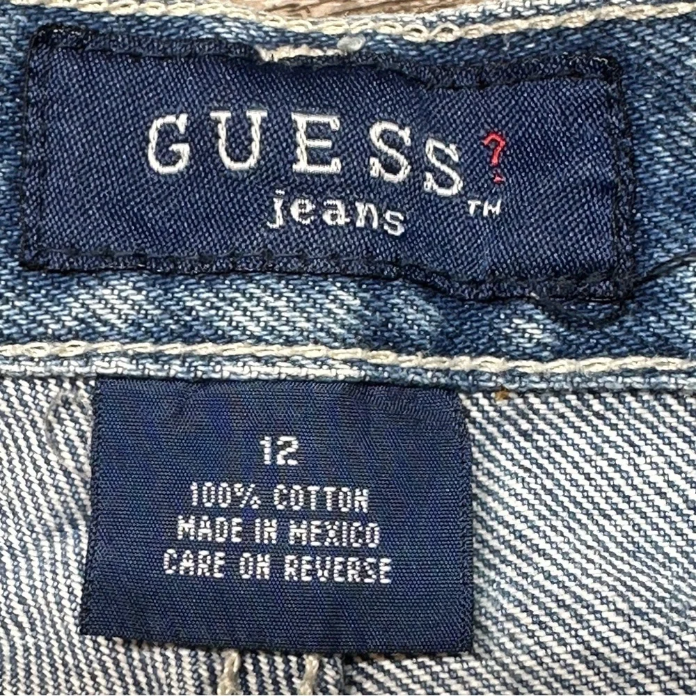 Vintage Guess Jeans Denim Jorts Baggy Y2K Carpenter Shorts Size 12 GUC